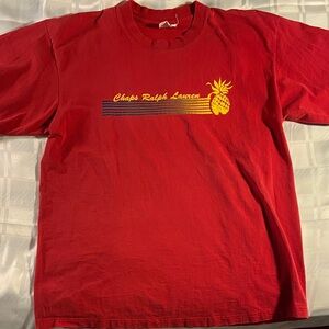 Vintage Chaps Ralph Lauren Red Graphic T-Shirt